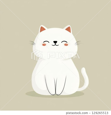 Sitting cat 129265513