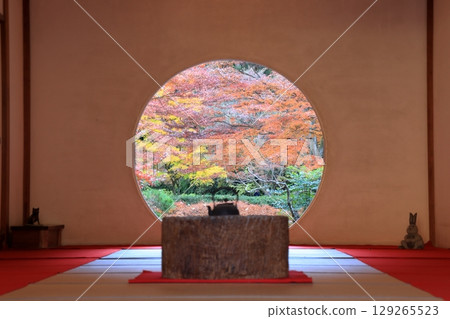 鎌倉明月院本堂 秋季悟道窗 鎌倉明月院本堂 秋季悟道窗 129265523