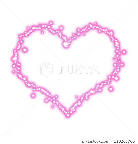 Pink glitter heart effect cutout Pink glitter heart effect cutout 129265700