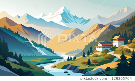 Unwind in the tranquil atmosphere of the Valley of Gangala, a hidden gem in the Himalayas, where stunning landscapes and diverse wildlife provide a unique and memorable escape. Unwind in the tranquil atmosphere of the Valley of Gangala, a hidden gem in the Himalayas, where stunning landscapes and diverse wildlife provide a unique and memorable escape. 129265764