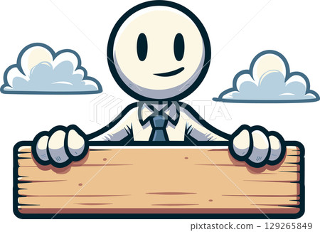 Illustration of a person holding a plate Illustration of a person holding a plate 129265849