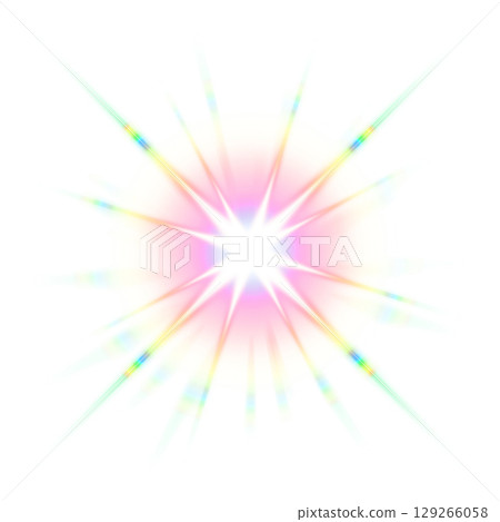Rainbow gradient shining light effect green cutout Rainbow gradient shining light effect green cutout 129266058