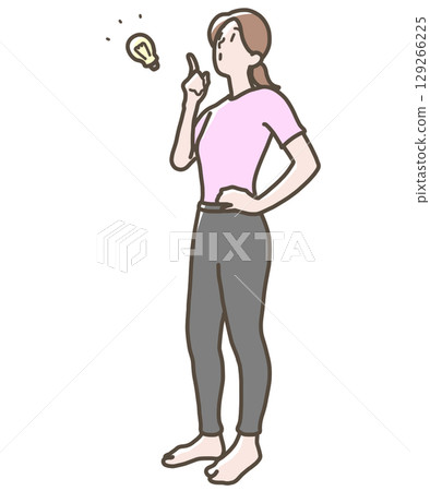 一名啟發的婦女的例證 129266225