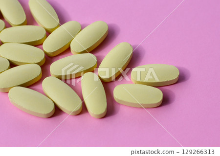 Vitamin C tablets for immune support. 129266313