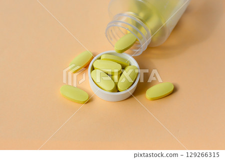 Vitamin C tablets for immune support. 129266315