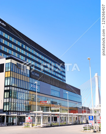 Aomori Station (after renovation in 2024) - Station front under blue skies Aomori Station (after renovation in 2024) - Station front under blue skies 129266407
