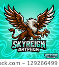 Logo E-Sport SKYREIGN GRYPHON. vector illustration 129266499