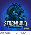 Logo E-Sport Stromhold Leviathan. vector illustration 129266500