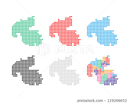 Pixel art map_Oita prefecture_Circle dot-02 129266652