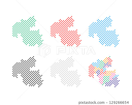 Pixel art map_Oita prefecture_Circle dot-04 129266654