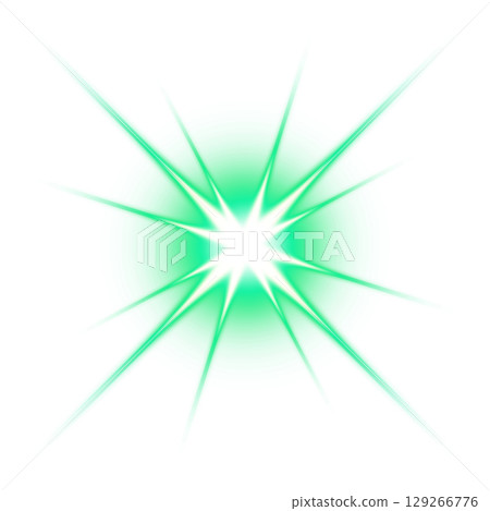 Green luminous burst on a transparent background Green luminous burst on a transparent background 129266776