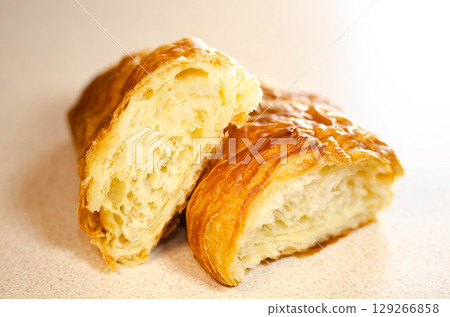 Flaky Golden Croissant for Breakfast Flaky Golden Croissant for Breakfast 129266858