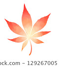 水彩風格的秋葉，楓樹的手繪插圖 129267005