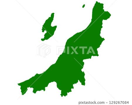 Map of Niigata Prefecture (Green) 129267084