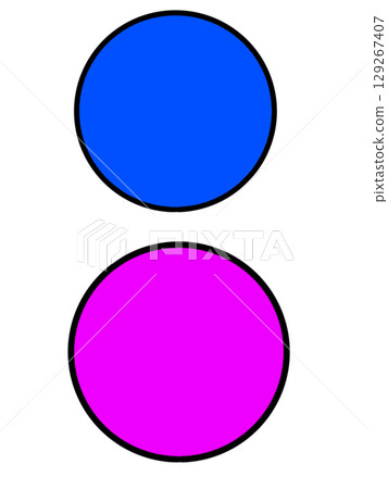 圓形，粉紅色，藍色，簡單 129267407