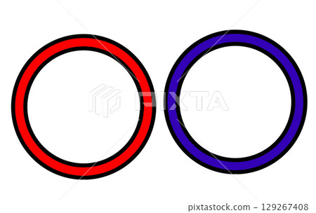 圓形，紅色，藍色，簡單 129267408