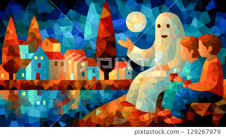 Halloween Joy Costumed Kids Smiling 129267979