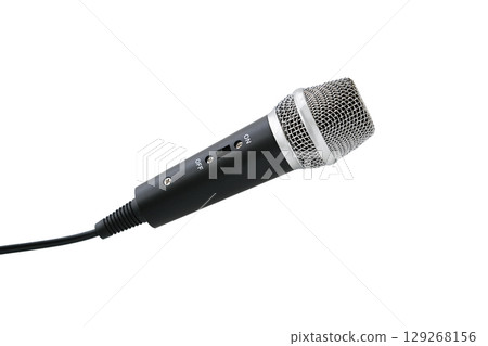麥克風白色背景 麥克風白色背景 129268156