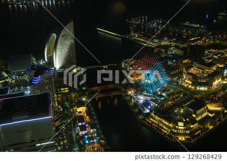 Yokohama Minato Mirai night view with my beloved 129268429