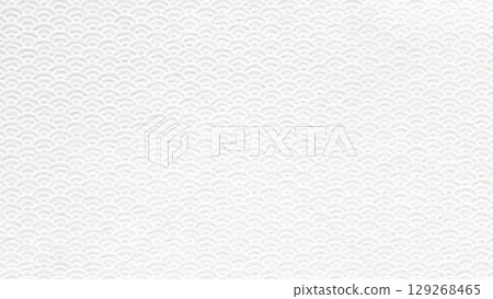 A horizontal Japanese-style background with white blue waves 129268465