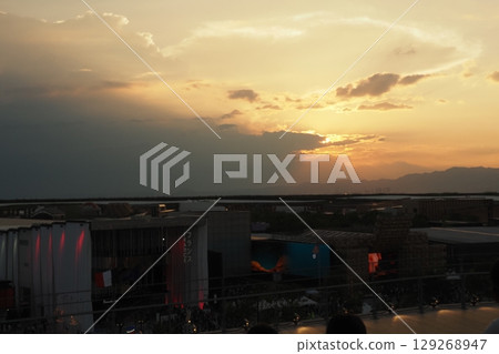 Sunset seen from the Expo site Sunset seen from the Expo site 129268947