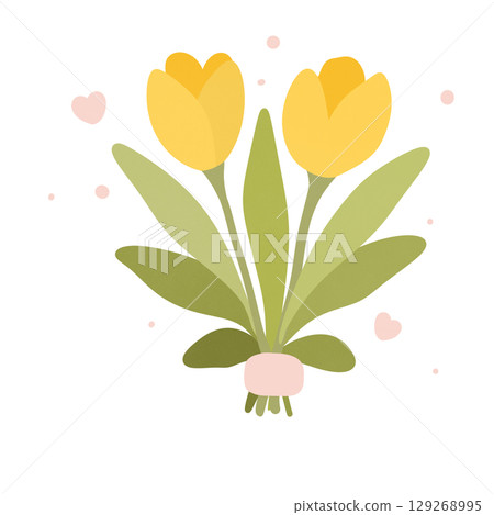 colorful vector illustration of flowers bouquet 129268995