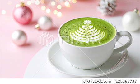 聖誕抹茶拿鐵 129269738
