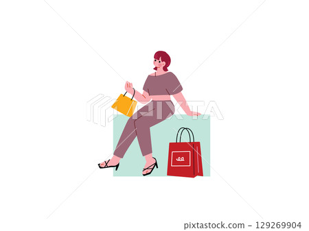 Women who enjoy shopping Women who enjoy shopping 129269904