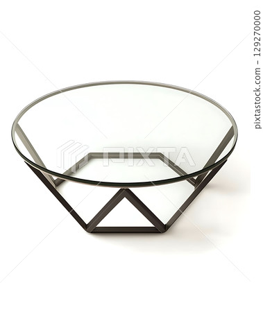 Glass table with a black frame 129270000