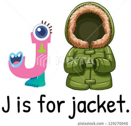 Alphabet Illustration: J is for Jacket 129270048