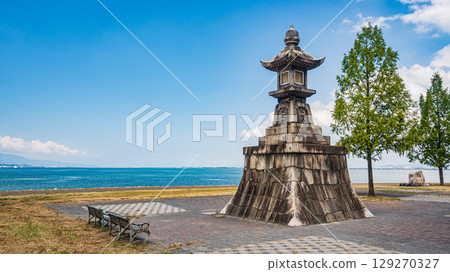 Lake Biwa Nagisa Park, Ishibazu Night Lights, Otsu City, Shiga Prefecture 129270327