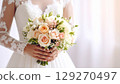 A bride with a bouquet 129270497