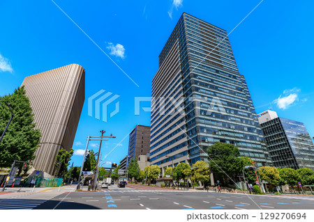 Tokyo, Chiyoda Ward, Kudan, Kudanshita intersection (Showakan and Kitanomaru Square) 129270694