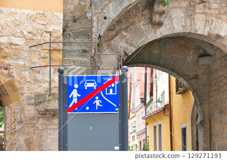 Rothenburg sign and cityscape 129271193