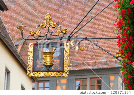 Rothenburg sign and cityscape 129271194