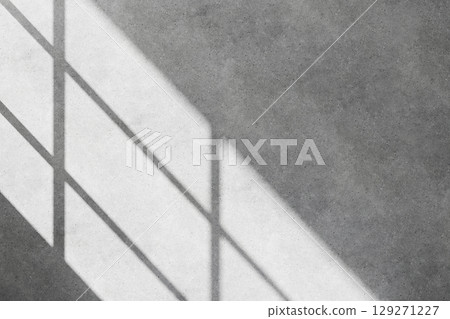 Shadow Texture on Concrete Wall with Sunlight. Minimal Abstract Background. 3d rendering. 129271227