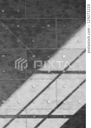 Shadow Texture on Concrete Wall with Sunlight. Minimal Abstract Background. 3d rendering. Shadow Texture on Concrete Wall with Sunlight. Minimal Abstract Background. 3d rendering. 129271228