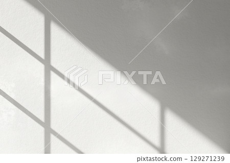 Shadow Texture on Concrete Wall with Sunlight. Minimal Abstract Background. 3d rendering. Shadow Texture on Concrete Wall with Sunlight. Minimal Abstract Background. 3d rendering. 129271239