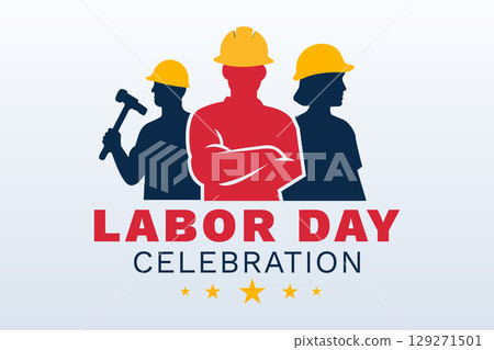 three american workers in bold labor style three american workers in bold labor style 129271501