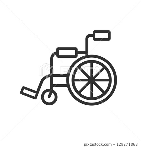 Wheelchair icon illustration Wheelchair icon illustration 129271868