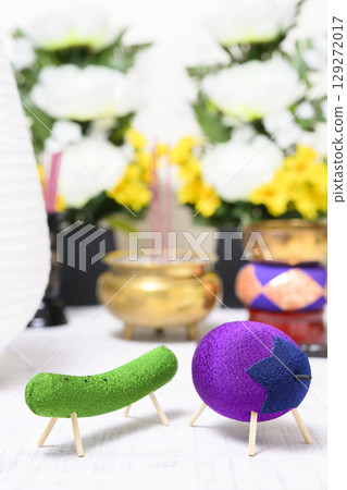 Spirit Horse (cucumber facing west, eggplant facing east) 129272017