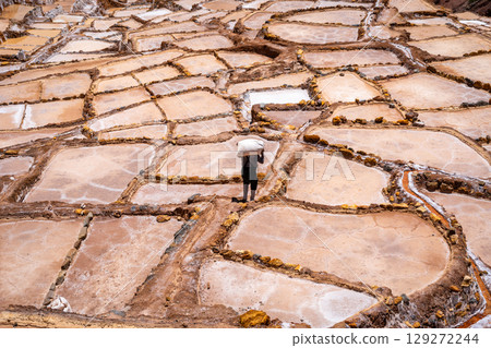Salt terraces at Salinas de Maras in the Sacred Valley, Peru Salt terraces at Salinas de Maras in the Sacred Valley, Peru 129272244