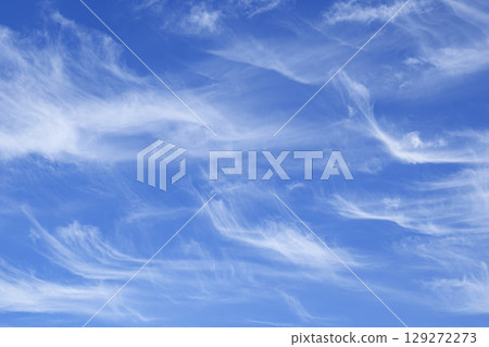  White clouds in blue sky 129272273