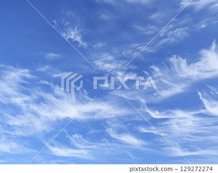  White clouds in blue sky 129272274