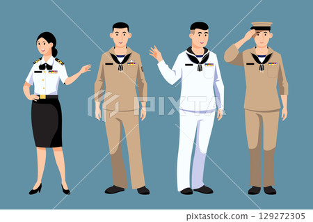 Navy character set Navy character set 129272305