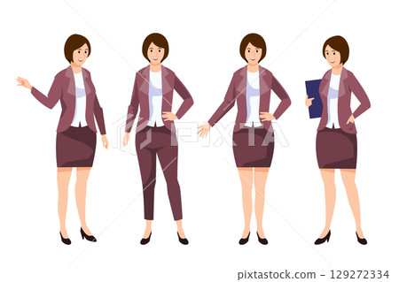 Woman character set Woman character set 129272334