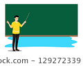 Teacher character in modern style 129272339