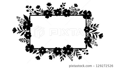 floral wreath with colorful flowers floral wreath with colorful flowers 129272526
