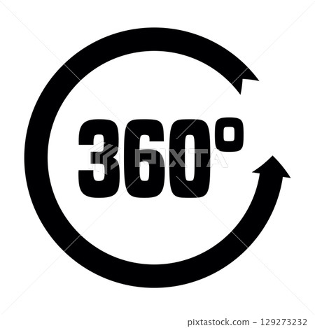 simple 360 degrees icon isolated vector illustration simple 360 degrees icon isolated vector illustration 129273232