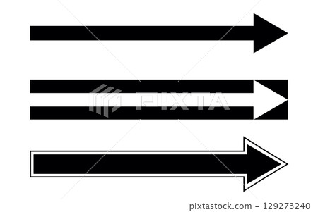 set of different arrow icons isolated vector illustration 129273240